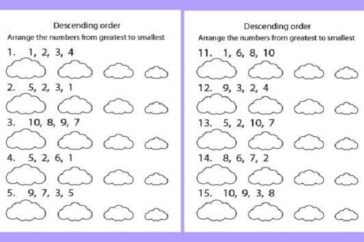 Ascending and Descending Order Worksheets