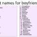 pet names for boyfriend